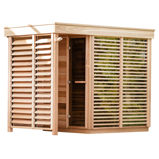Pure Cube with Outdoor Shower - Red cedar wood