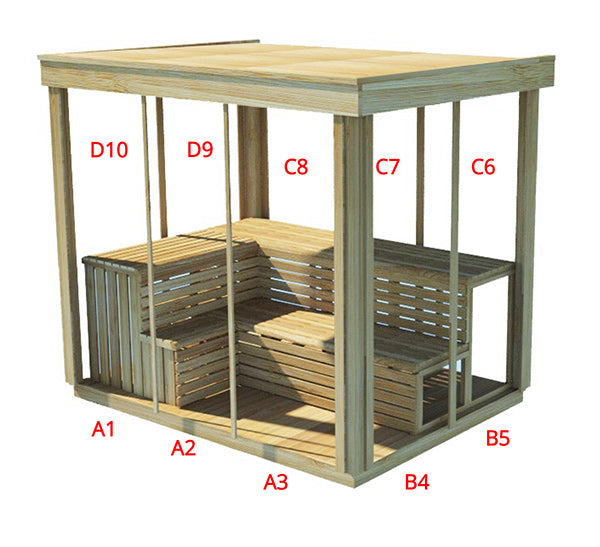 Pure Cube - Bois de cèdre rouge