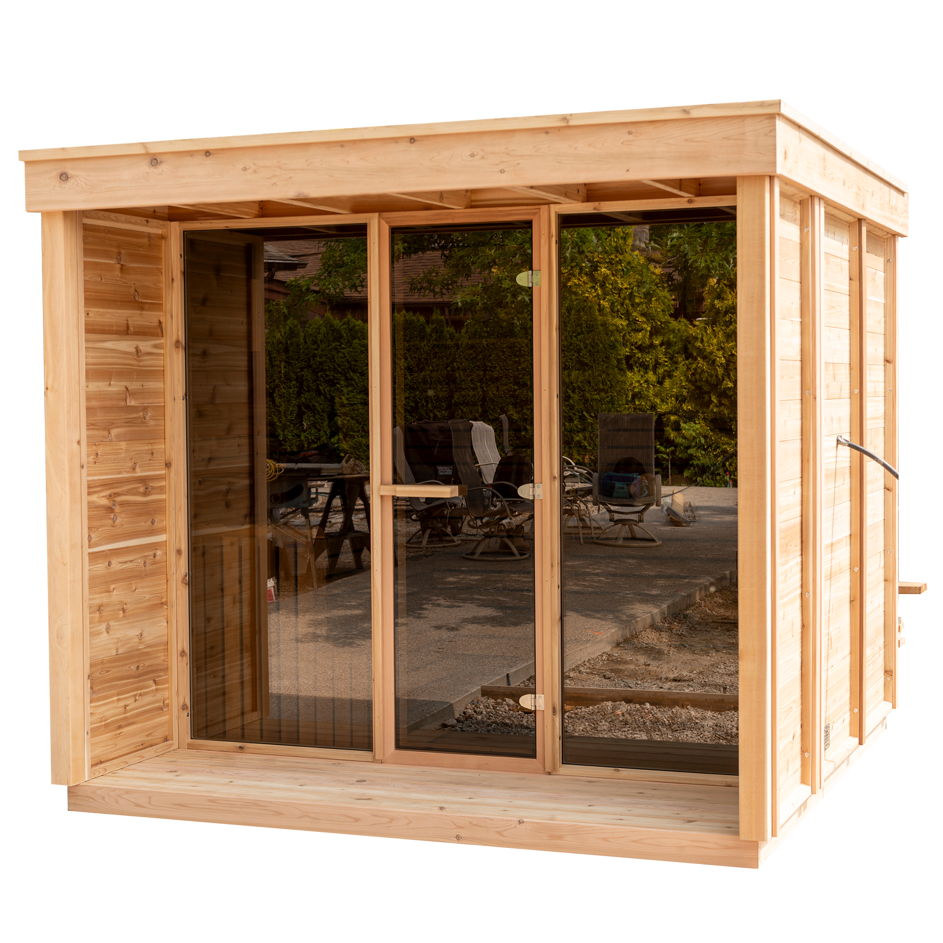 Pure Cube with Porch - Red cedar wood – KÄBAN Saunas