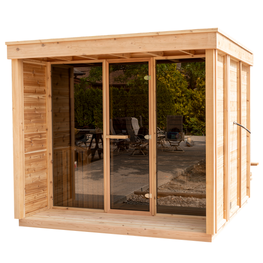 Pure Cube with Porch - Red cedar wood