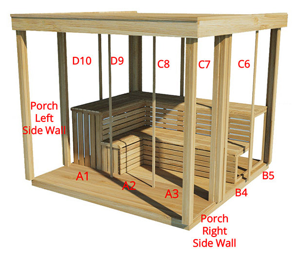 Pure Cube with Porch - Red cedar wood