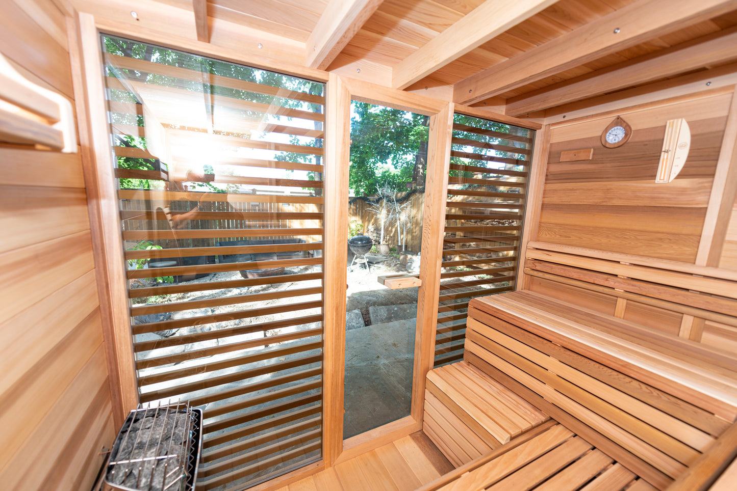 Pure Cube Outdoor Sauna with Porch