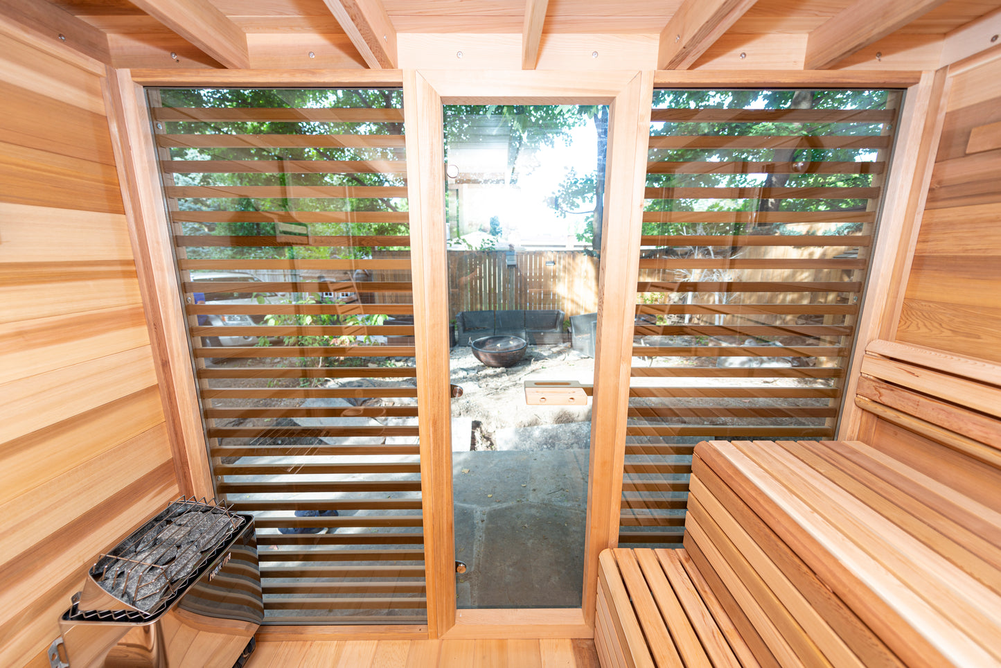 Pure Cube Outdoor Sauna with Porch