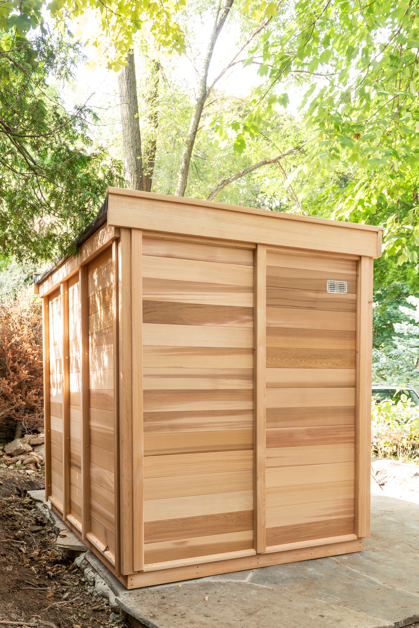 Pure Cube Outdoor Sauna with Porch