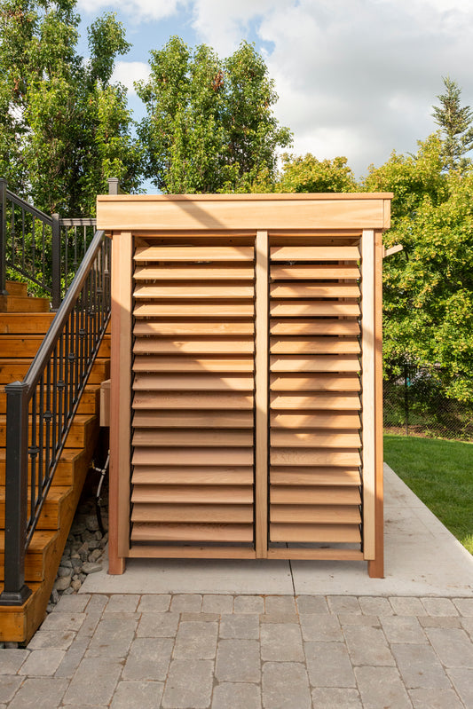 Pure Cube Outdoor Sauna with Shower