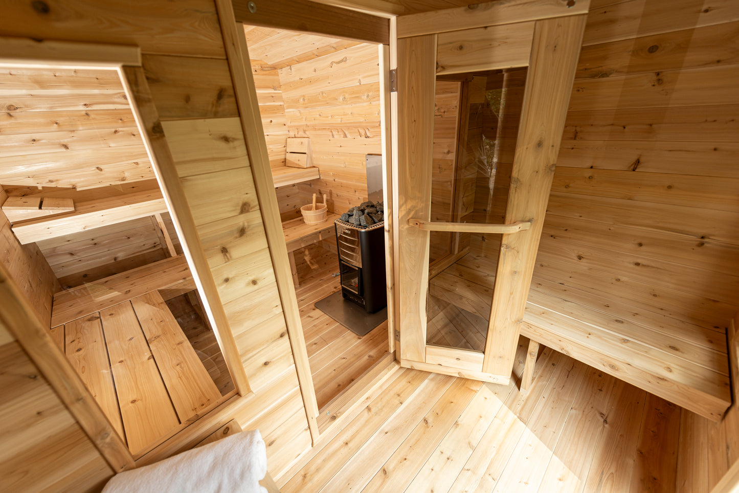 Georgian chalet sauna with changing room
