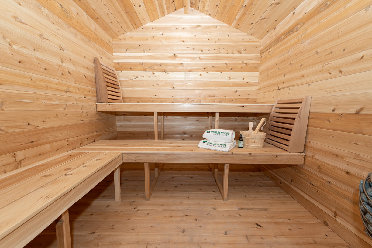 Georgian cottage sauna with porch