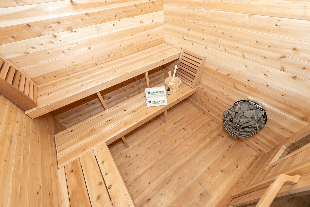 Georgian cottage sauna with porch