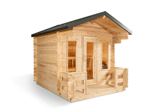 Georgian cottage sauna with porch