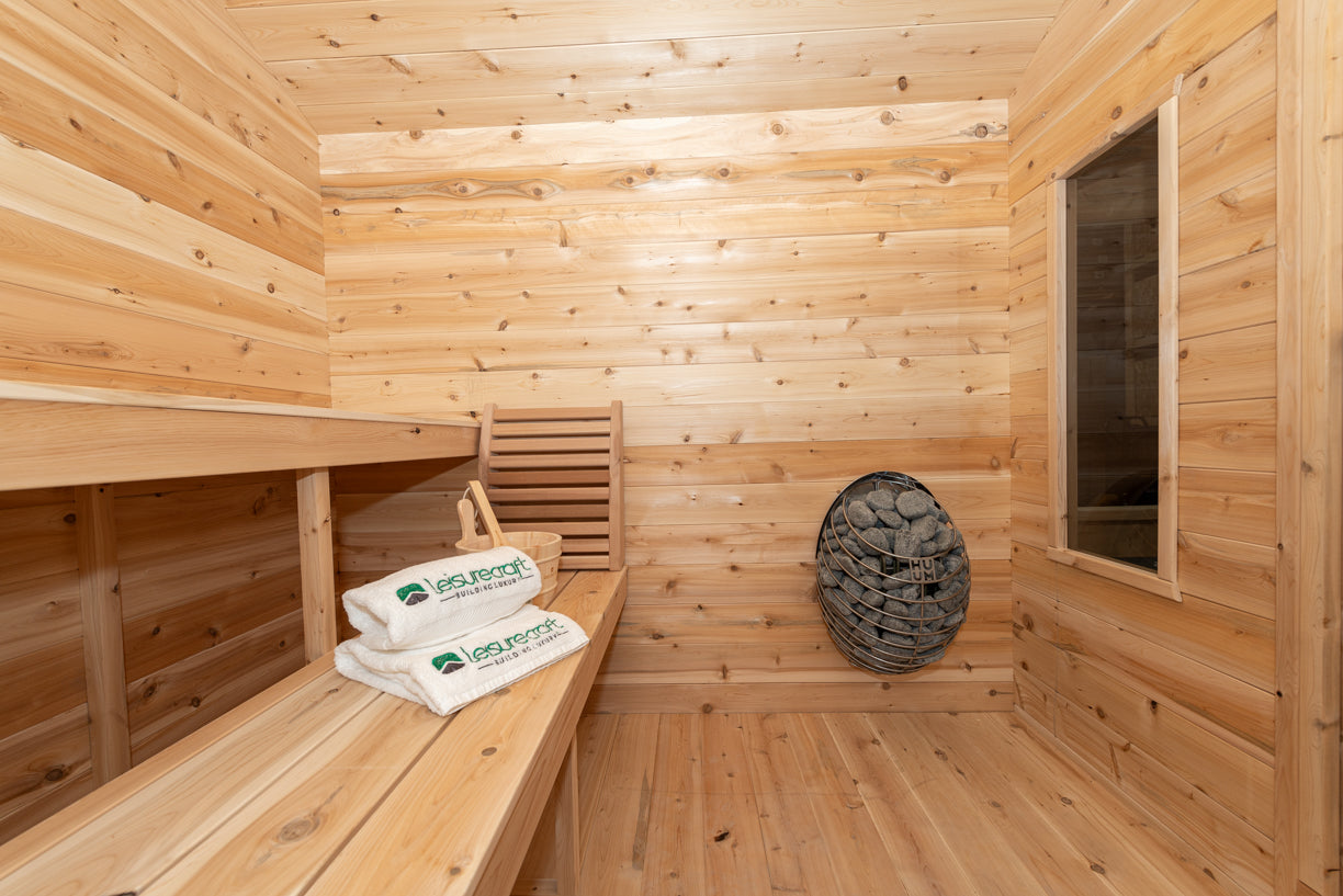 Georgian cottage sauna with porch