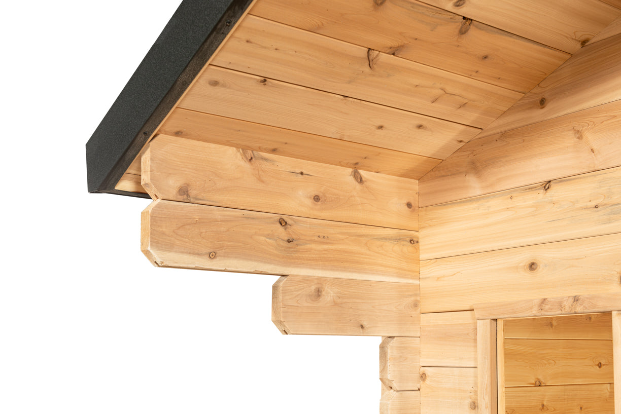 Georgian cottage sauna with porch