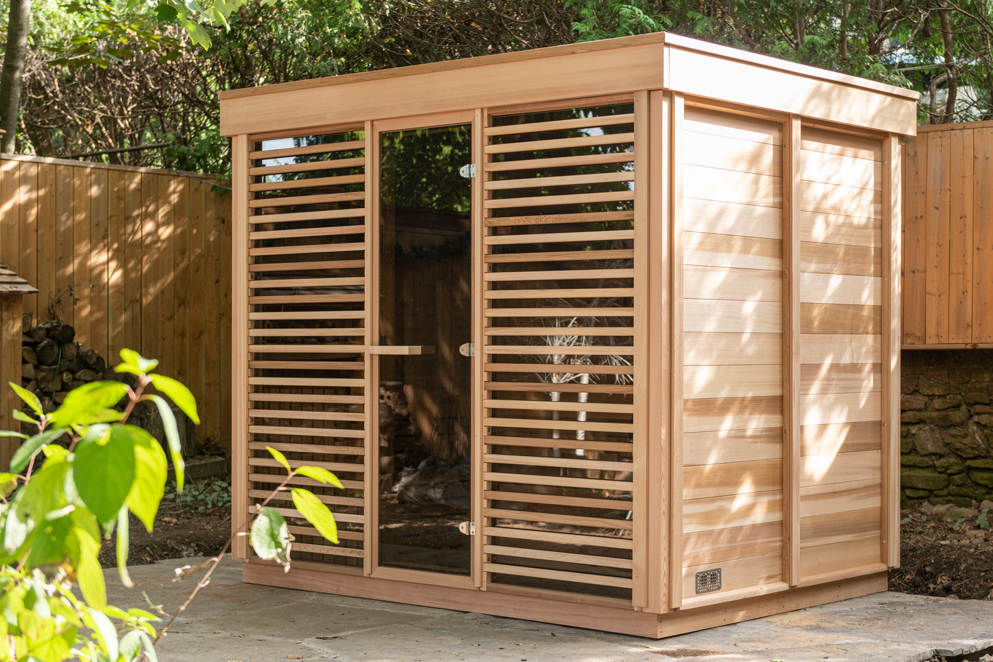 Pure Cube Outdoor Sauna with Porch