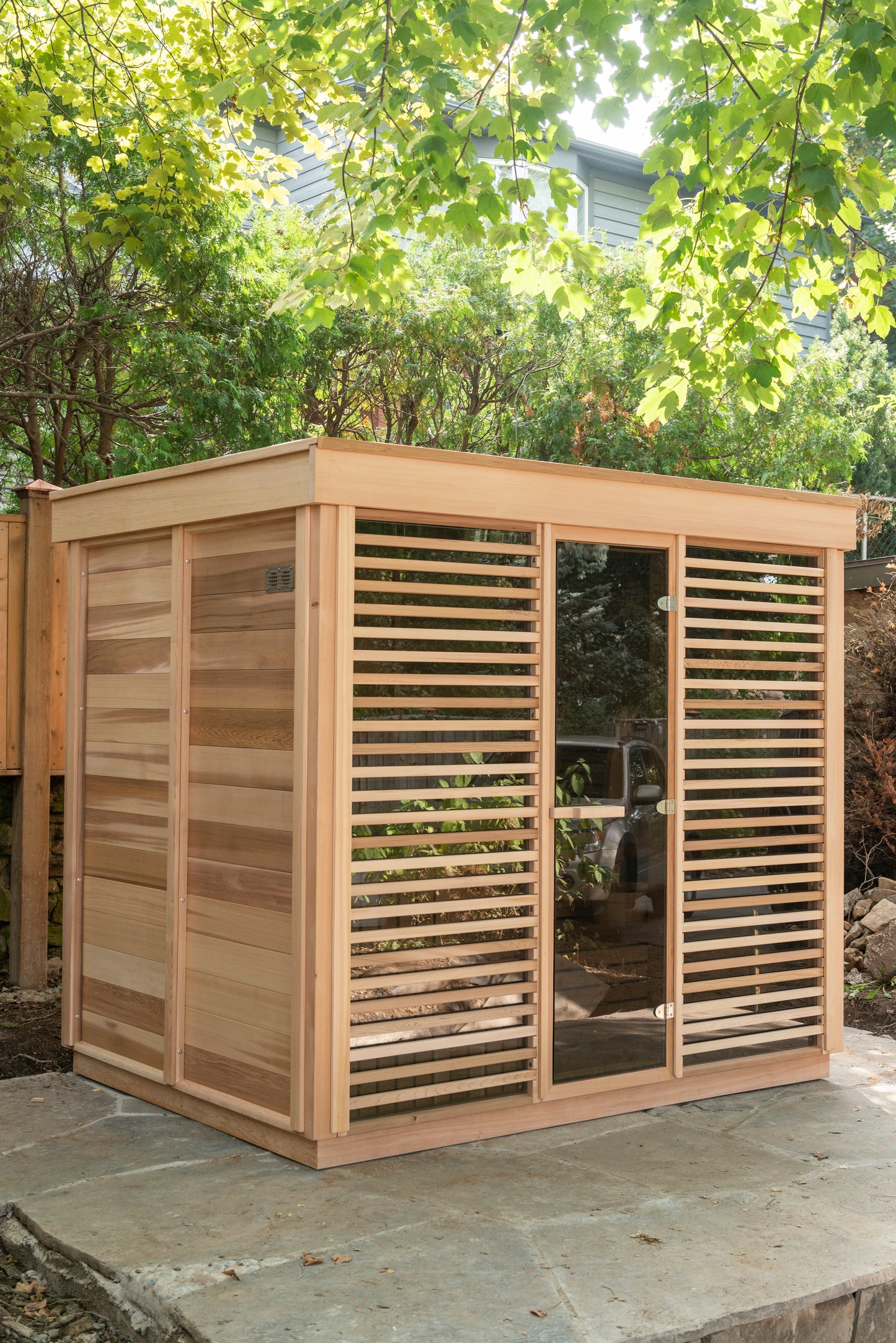 Pure Cube Outdoor Sauna with Porch
