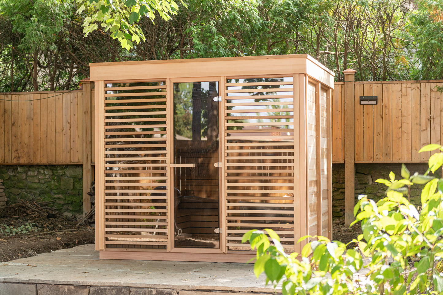 Pure Cube Outdoor Sauna with Porch