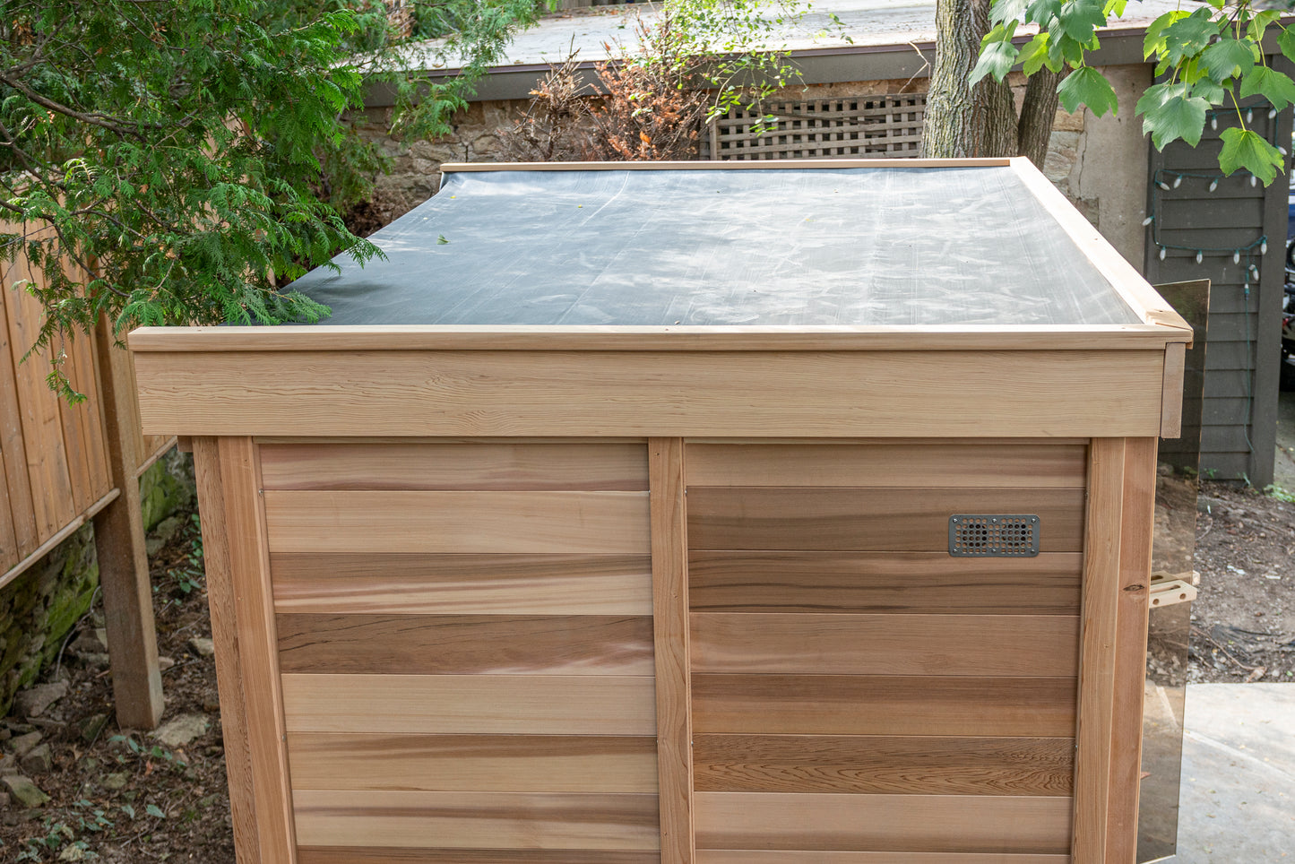 Pure Cube Outdoor Sauna with Porch