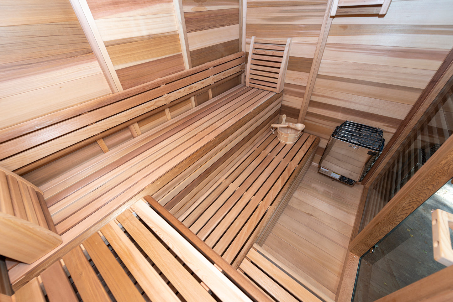 Pure Cube Outdoor Sauna with Porch