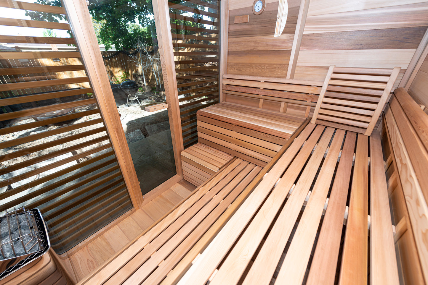 Pure Cube Outdoor Sauna with Porch