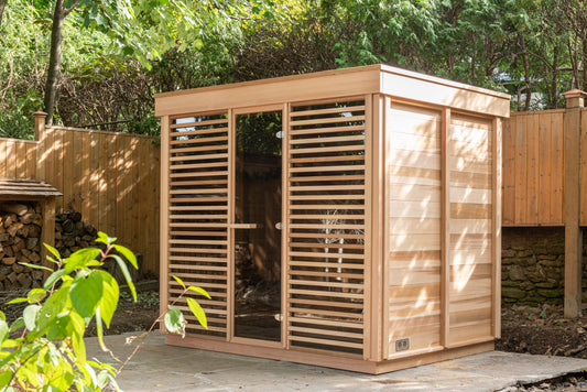 Pure Cube Outdoor Sauna with Porch