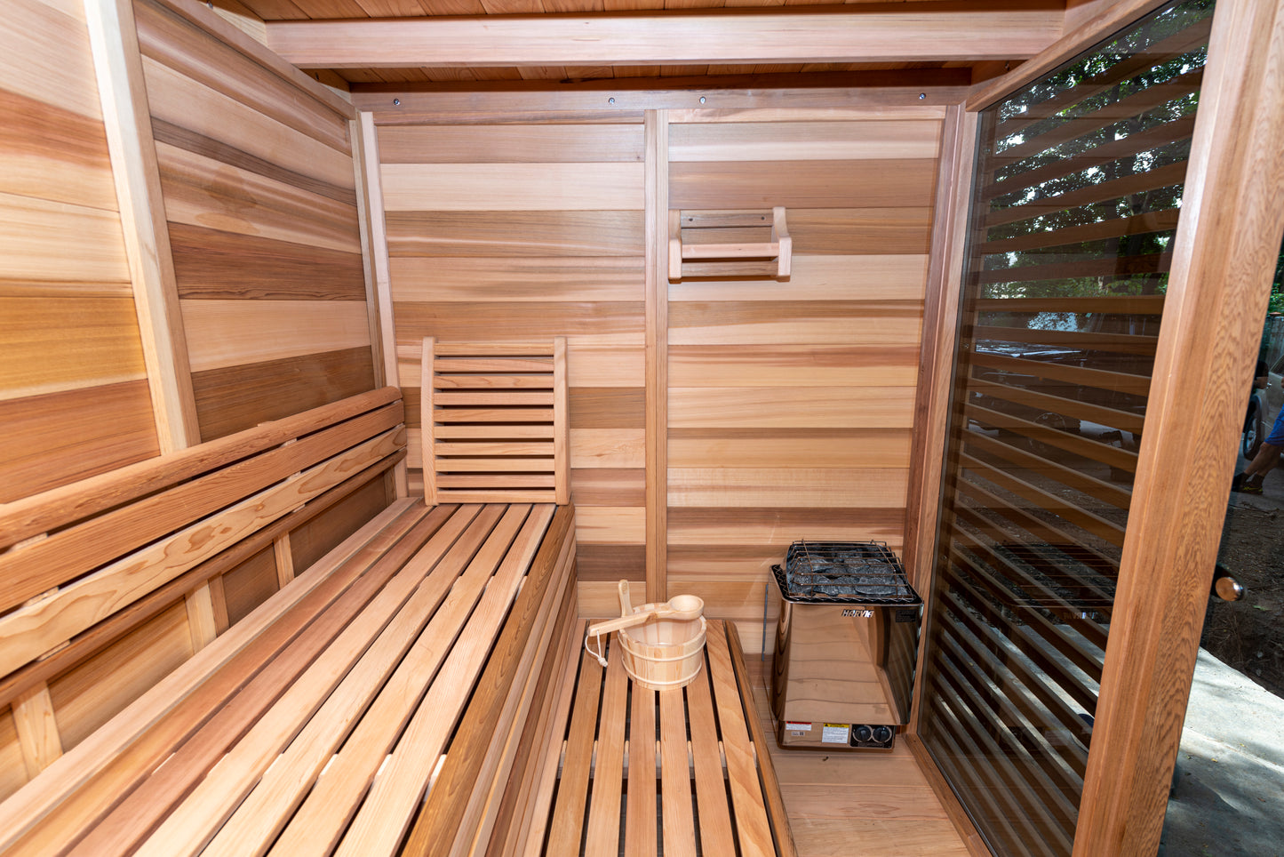 Pure Cube Outdoor Sauna with Porch
