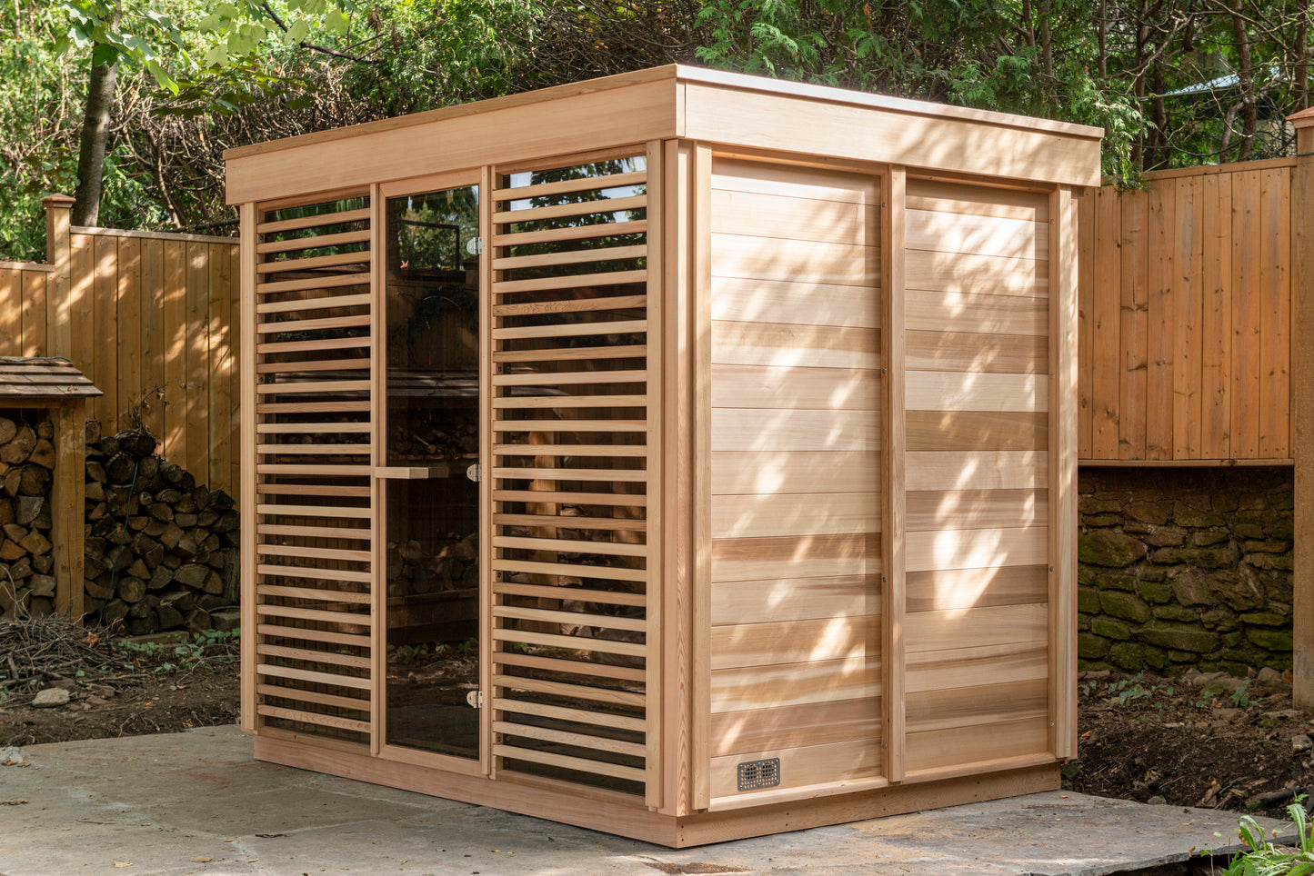 Pure Cube Outdoor Sauna with Porch