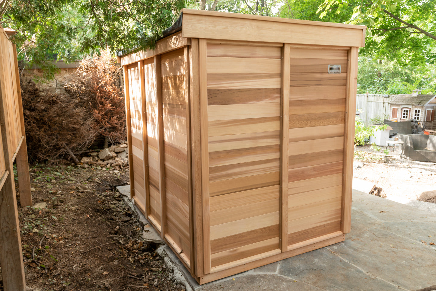 Pure Cube Outdoor Sauna with Porch