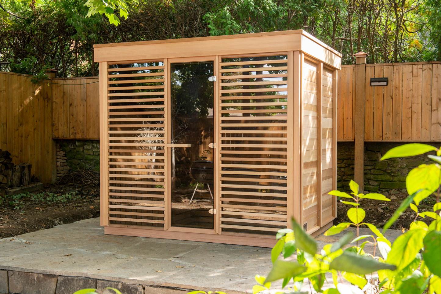 Pure Cube Outdoor Sauna with Porch