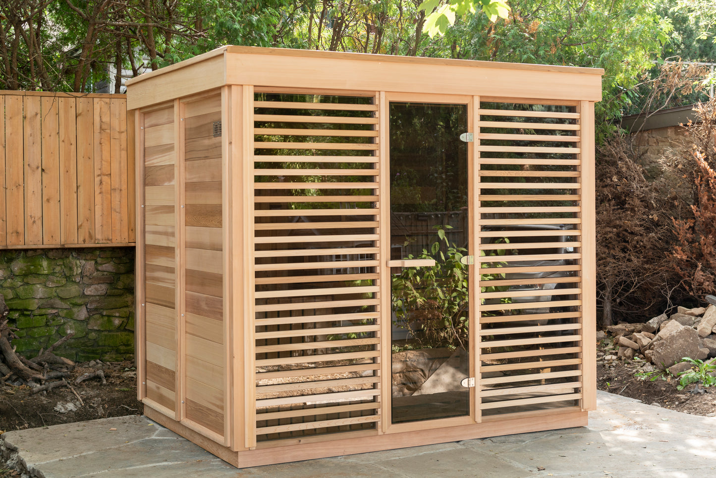 Pure Cube Outdoor Sauna with Porch